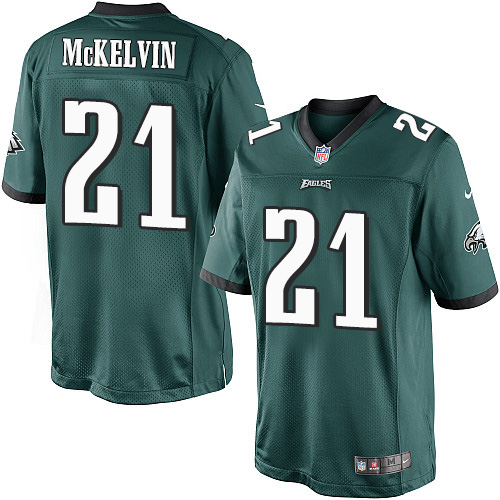 Men's Limited Leodis McKelvin Nike Jersey Midnight Green Home - #21 NFL Philadelphia Eagles